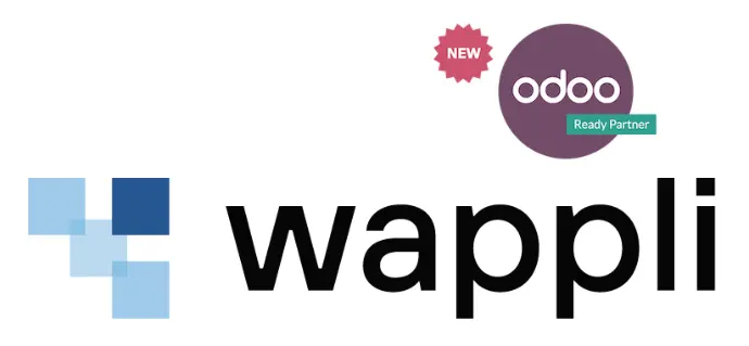 Logos de Wappli et Odoo côte à côte symbolisant leur partenariat technologique